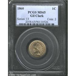 1860 1C MS65 PCGS.