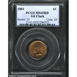 1881 1C MS65 Red PCGS.