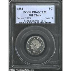 1884 5C PR66 Cameo PCGS.