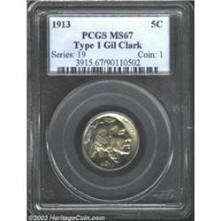 1913 5C Type One MS67 PCGS.