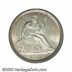 1837 10C Large Date MS64 PCGS.