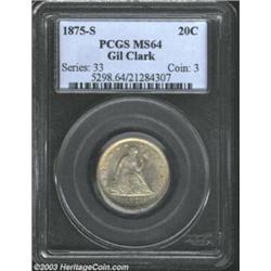 1875-S 20C MS64 PCGS.
