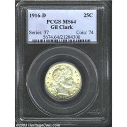 1916-D 25C MS64 PCGS.