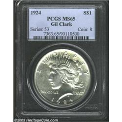 1924 $1 MS65 PCGS.