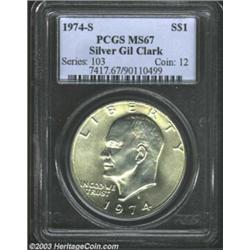 1974-S $1 Silver MS67 PCGS.