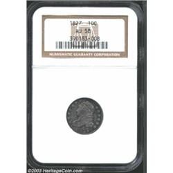 1827 10C AU58 NGC.