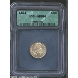 1831 10C MS64 ICG.
