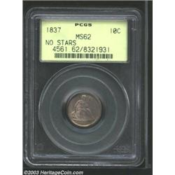 1837 10C Large Date MS62 PCGS.