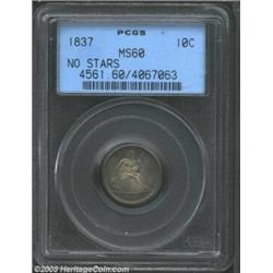 1837 10C Small Date MS60 PCGS.