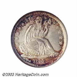 1838 10C Large Stars MS65 NGC.