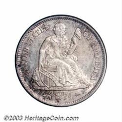 1874-S 10C Arrows MS64 PCGS.
