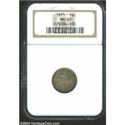 1875 10C MS65 NGC.