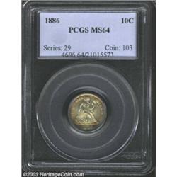 1886 10C MS64 PCGS.