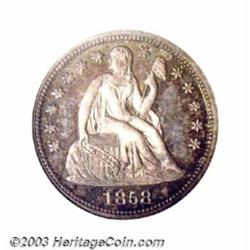 1858 10C PR65 NGC.
