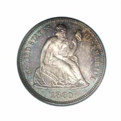 1860 10C PR65 PCGS.