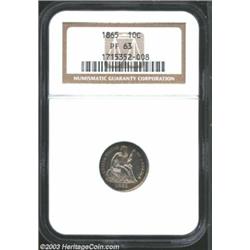 1865 10C PR63 NGC.