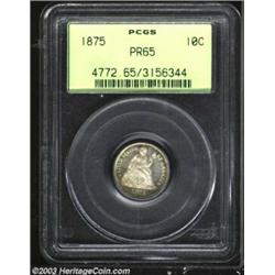 1875 10C PR65 PCGS.