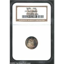 1878 10C PR64 Cameo NGC.