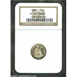 1883 10C PR65 Cameo NGC.