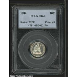 1884 10C PR65 PCGS.