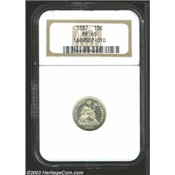 1887 10C PR65 NGC.