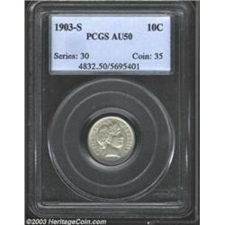 1903-S 10C AU50 PCGS.