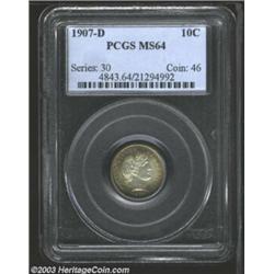 1907-D 10C MS64 PCGS.