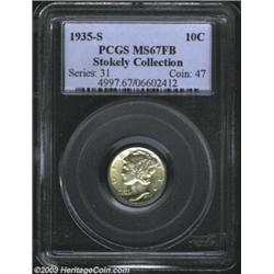 1935-S 10C MS67 Full Bands PCGS.