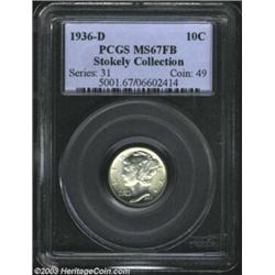 1936-D 10C MS67 Full Bands PCGS.