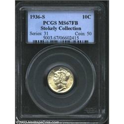 1936-S 10C MS67 Full Bands PCGS.