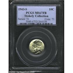 1943-S 10C MS67 Full Bands PCGS.