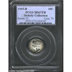 1945-D 10C MS67 Full Bands PCGS.