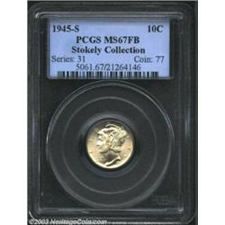 1945-S 10C MS67 Full Bands PCGS.