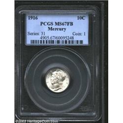 1916 10C MS67 Full Bands PCGS.