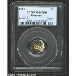 1916 10C MS67 Full Bands PCGS.