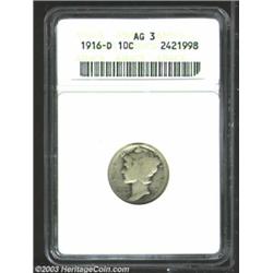 1916-D 10C AG3 ANACS.