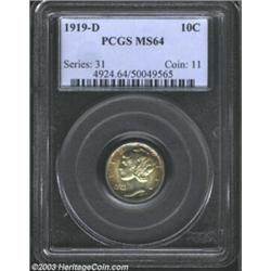 1919-D 10C MS64 PCGS.