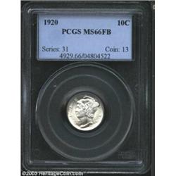 1920 10C MS66 Full Bands PCGS.