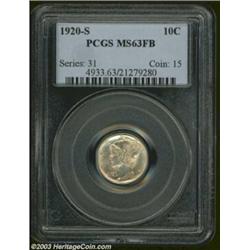 1920-S 10C MS63 Full Bands PCGS.