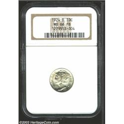 1924-D 10C MS66 Full Bands NGC.