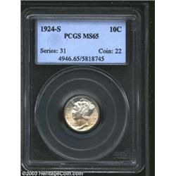 1924-S 10C MS65 PCGS.