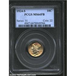 1924-S 10C MS64 Full Bands PCGS.