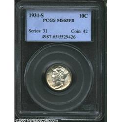 1931-S 10C MS65 Full Bands PCGS.