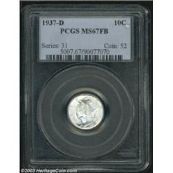 1937-D 10C MS67 Full Bands PCGS.