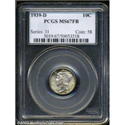 1939-D 10C MS67 Full Bands PCGS.