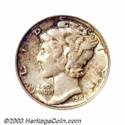 1942/1 10C AU58 PCGS.