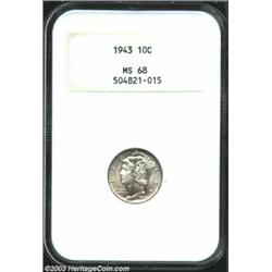 1943 10C MS68 NGC.