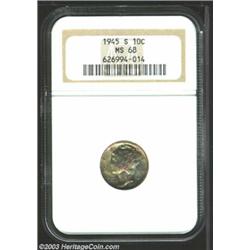 1945-S 10C MS68 NGC.