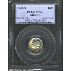 1945-S 10C Micro S MS67 PCGS.