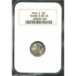 1945-S 10C Micro S MS68 NGC.